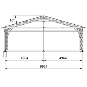 Orangerie Zelt 10 x 20 Meter