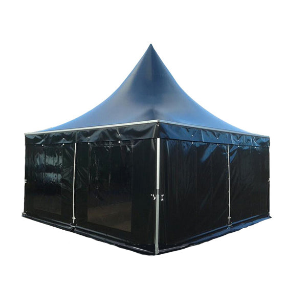 Pagodenzelt schwarz - 5 x 5 Meter
