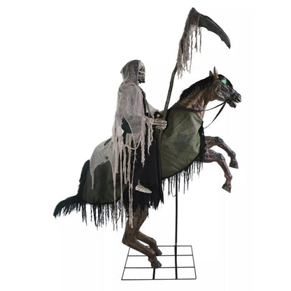 "Reitender Tod" - Skelett auf Pferd