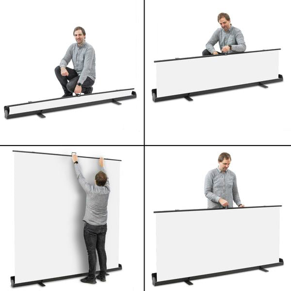 Aufprojektions Roll-Up Leinwand B 165 x H max. 220 cm - Diagonale 275 cm