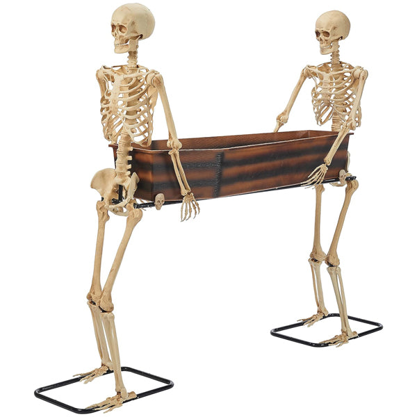 Skelett Duo mit Sarg