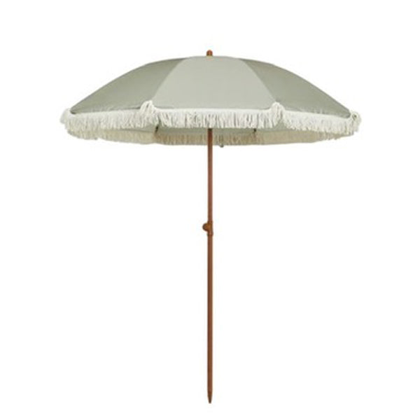 Sonnenschirm "Matilda" - Ø 175 cm - olivgrün / Fransen