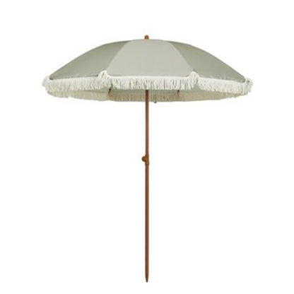Sonnenschirm "Matilda" - Ø 175 cm - olivgrün / Fransen