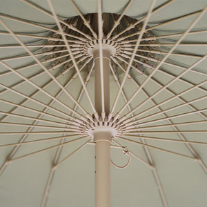 Sonnenschirm - Ø 240 cm - grün / Fransen