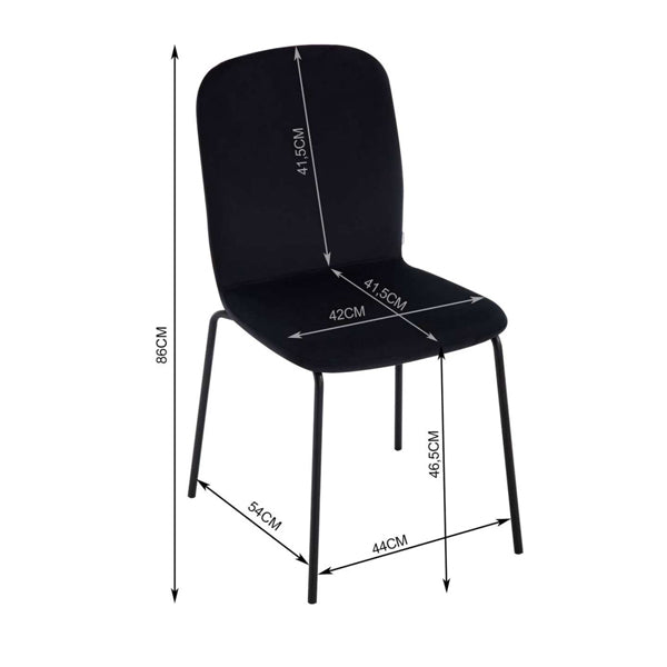 Stoffsessel Ines - schwarz