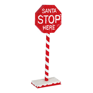 Stoppschild  "Santa STOP here"