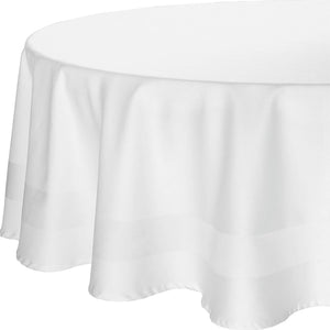 Tischdecke weiss - oval 520 x 240 cm