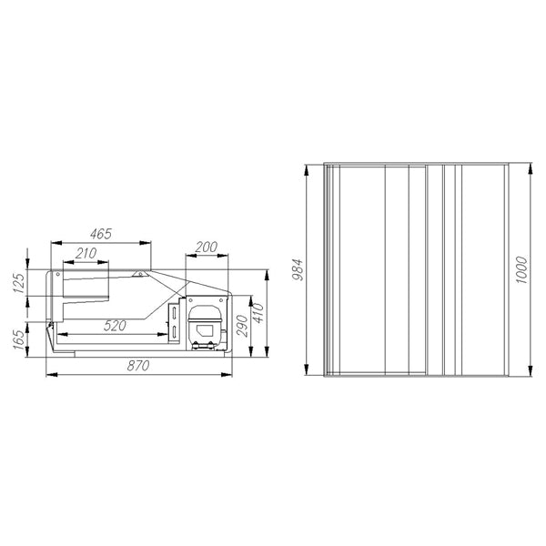 Tischkühlvitrine / Aufsatzvitrine - TKVPO184