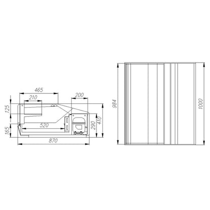 Tischkühlvitrine / Aufsatzvitrine - TKVPO184