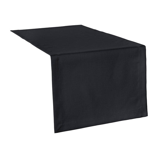 Tischläufer - Damast schwarz - 45 x 130 cm
