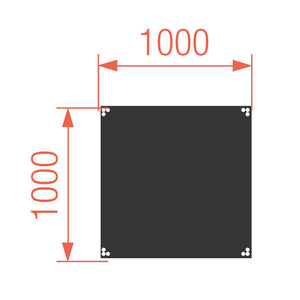 Steckfusspodest - KLEU Alu Rapid 100 x 100 cm - Tischlerplatte schwarz