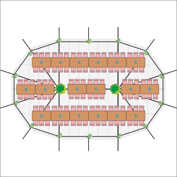Sailcloth Zelt "Silhouette" - 10 x 16 Meter
