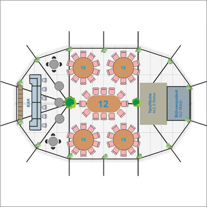 Sailcloth Zelt "Silhouette" - 10 x 16 Meter