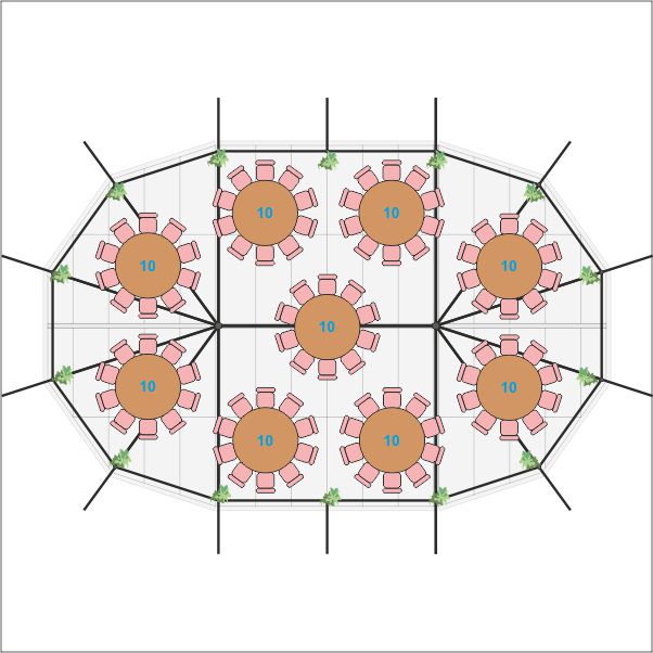 Sailcloth Zelt "Silhouette" - 10 x 16 Meter