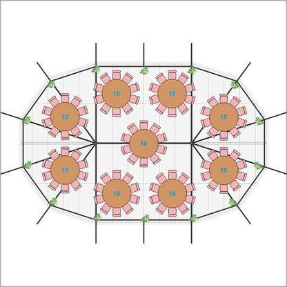 Sailcloth Zelt "Silhouette" - 10 x 16 Meter