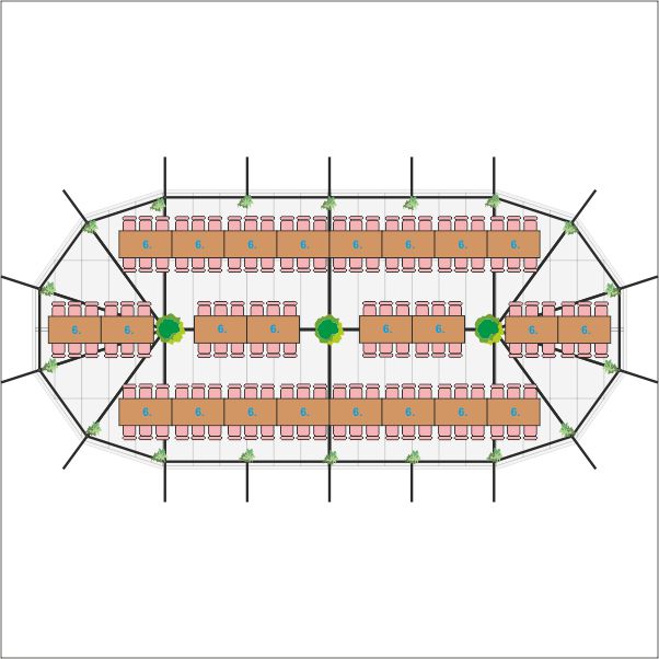 Sailcloth Zelt "Silhouette" - 10 x 22 Meter