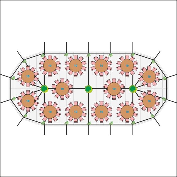 Sailcloth Zelt "Silhouette" - 10 x 22 Meter