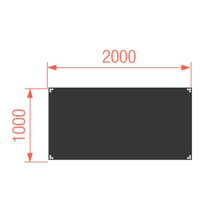 Steckfusspodest - KLEU Alu Rapid 200 x 100 cm - Tischlerplatte schwarz
