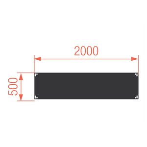 Steckfusspodest - KLEU Alu Rapid 200 x 050 cm - Tischlerplatte schwarz