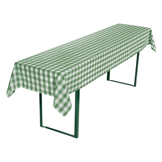 Tischdecke für Festzelttisch - grün weiss - L 250 x B 130 cm