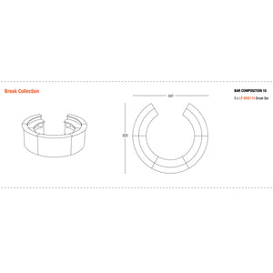 Bartheke / Counter - BREAK BAR - 175 x 75 x H 110 cm