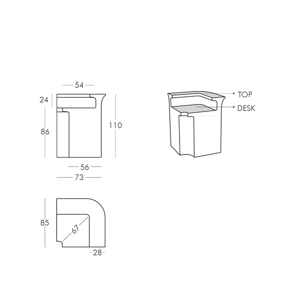 Bartheke / Counter - BREAK CORNER - 85 x 85 x H 110 cm