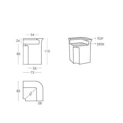 Bartheke / Counter - BREAK CORNER - 85 x 85 x H 110 cm