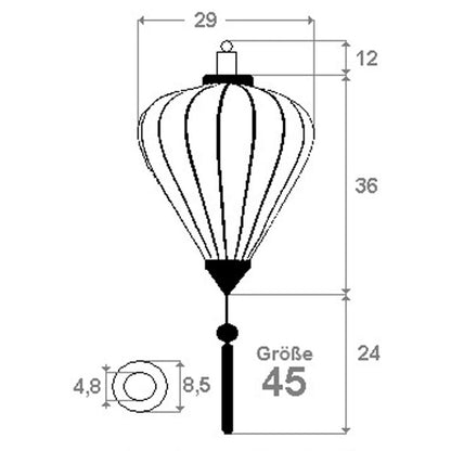 Chinesischer Lampion "Tropfen"