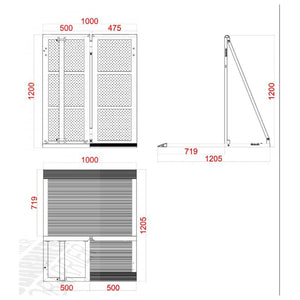 Bühnengitter / Stage Barrier - Grundelement mit Tür