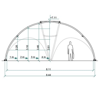 Kuppelzelt Crossover M - 622 x 622 cm  | 38 m²