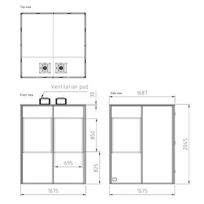 Dolmetschkabine - AUDIPACK Silent 9600/9300 - 2 Personen