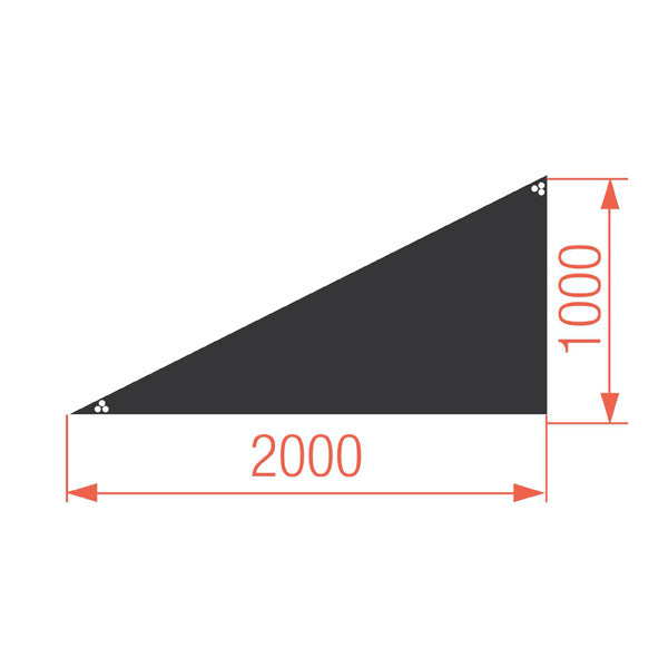Steckfusspodest - KLEU Alu Rapid 200 x 100 x 223 cm - Dreieck links