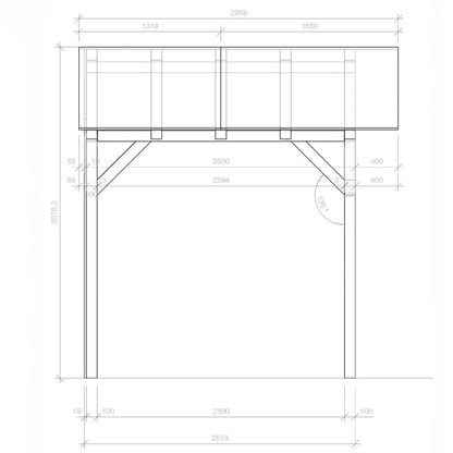 EasyUp Bühnenpodium mit Dach "Vintage" - 450 x 300 cm