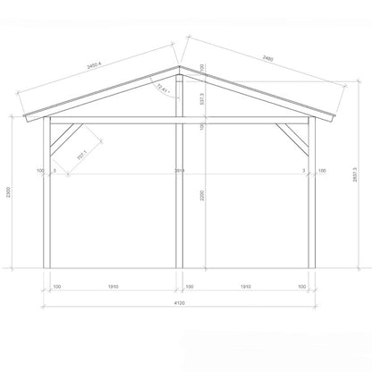 EasyUp Dachsystem "Vintage" - 450 x 300 cm