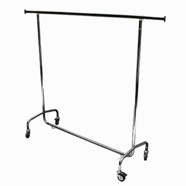 Garderobenständer rollbar     Breite 145 => 200 cm x Höhe 152 cm - chrom