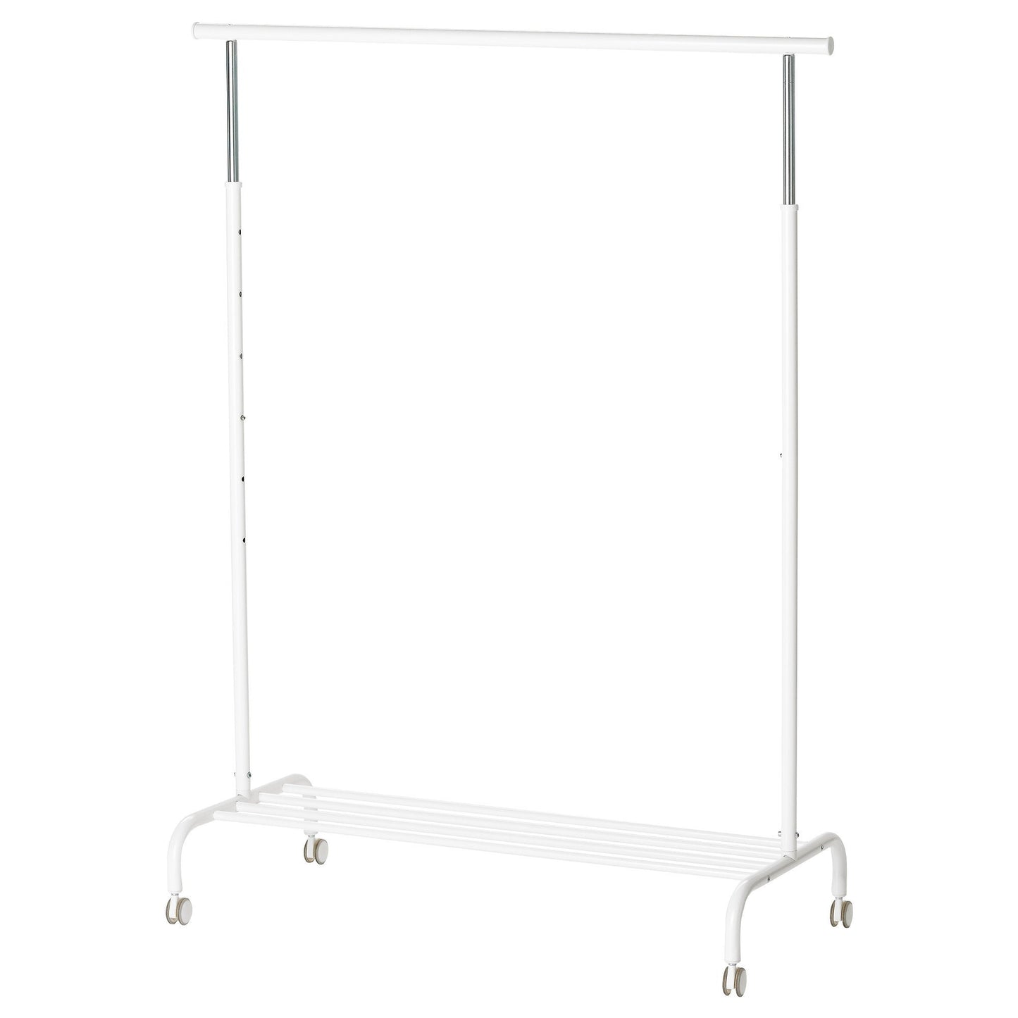 Garderobenständer rollbar     Breite 111cm x Höhe 126cm - weiß