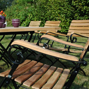 Gartentisch Teak - Ø 90 / Ø 100 cm - klappbar