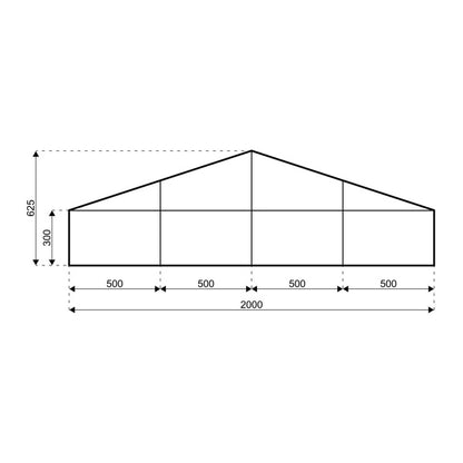 Giebelzelt - 20 Meter