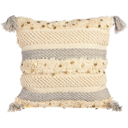 Kissen-Set 3 teilig - creme/grau