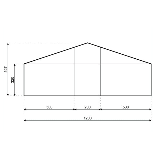 Lagerhalle / Lagerzelt - Spannweite 12,50 Meter