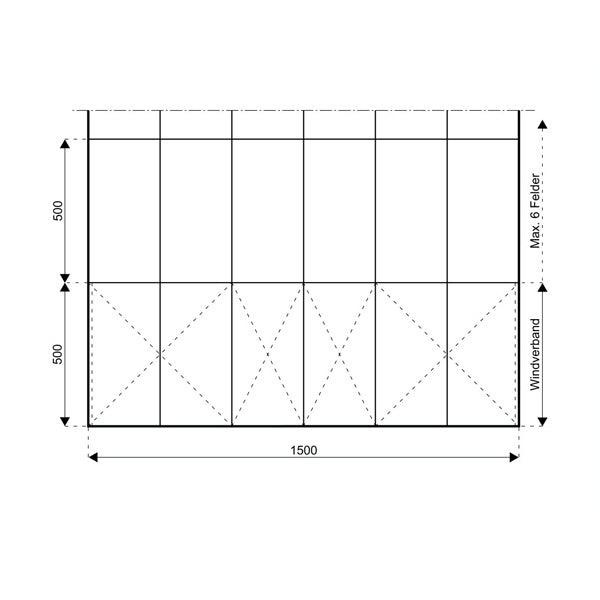 Lagerhalle / Lagerzelt - Spannweite 15 Meter