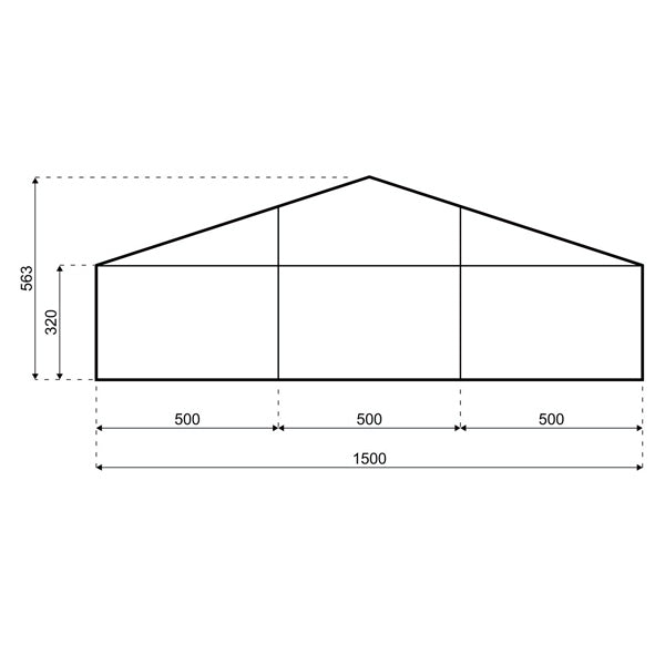 Lagerhalle / Lagerzelt - Spannweite 15 Meter