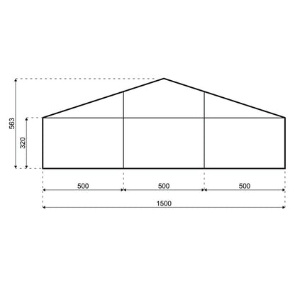 Lagerhalle / Lagerzelt - Spannweite 15 Meter
