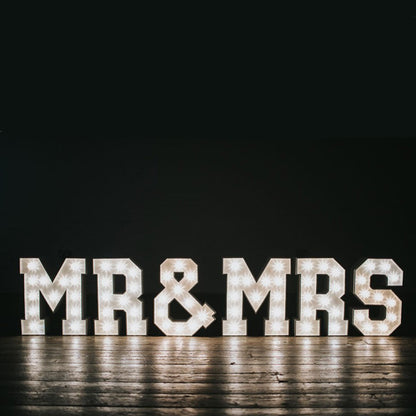 XXL Leuchtbuchstaben - MR & MRS