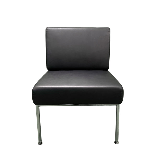 Loungesessel - Leder - schwarz