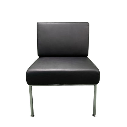 Loungesessel - Leder - schwarz