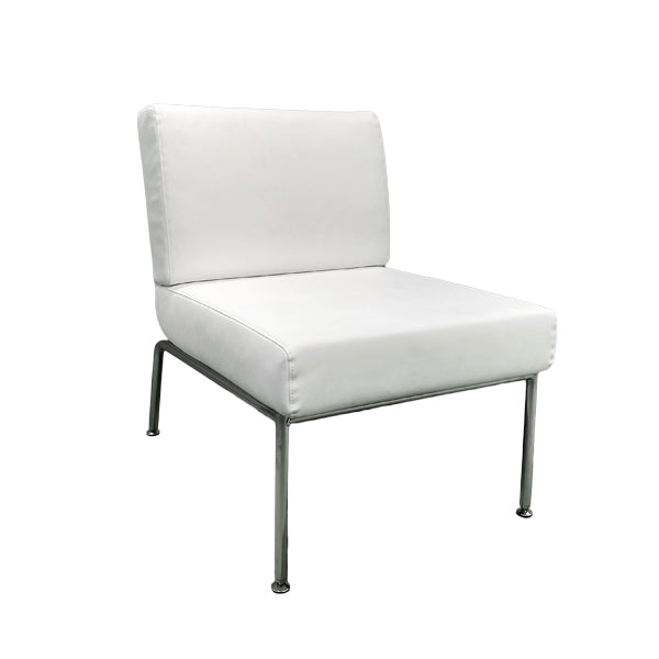 Loungesessel - Leder - weiß