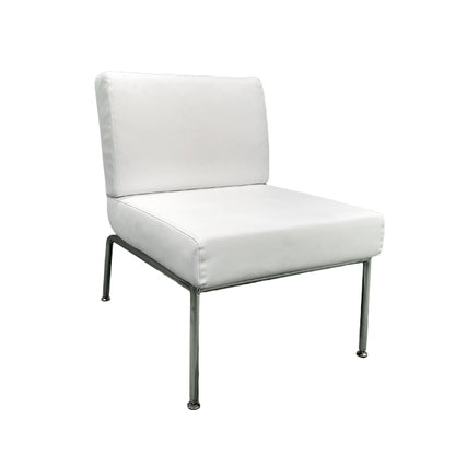 Loungesessel - Leder - weiß