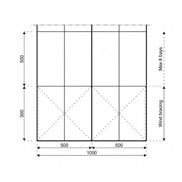 Manhattan Zeltsystem - Spannbreite 10 m