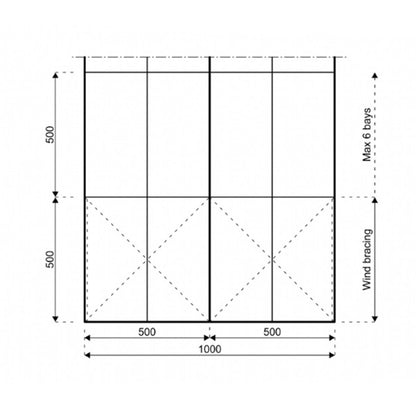 Manhattan Zeltsystem - Spannbreite 10 m